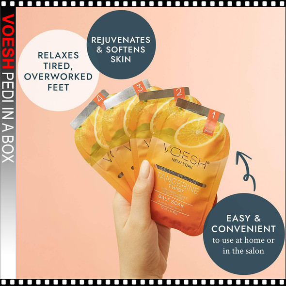 VOESH Pedi in a Box Deluxe 4 STEP Tangerine Glow
