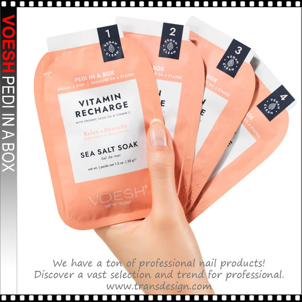 VOESH Pedi in a Box Deluxe 4 STEP Vitamin Recharge (50boxes/case)