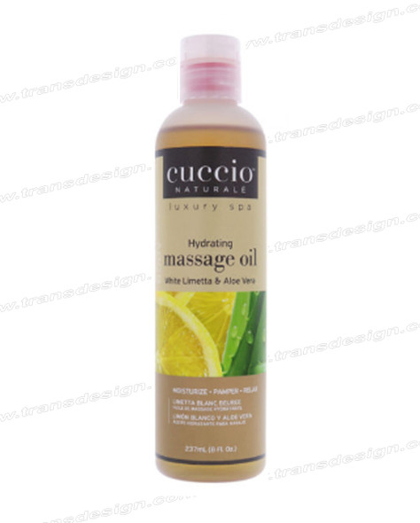 CUCCIO Massage Oil White Limetta & Aloe Vera 8oz.