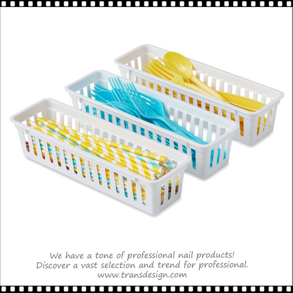 BASKET-Utility White 10" x 3.15" x 2.4 H.