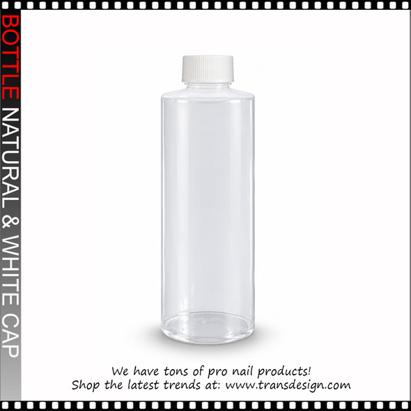BOTTLE Natural HDPE with White Cap 16oz.