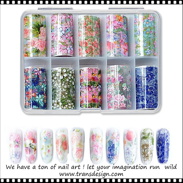 INSTANT FOIL Assorted Flower, 10 Rolls/Case #15