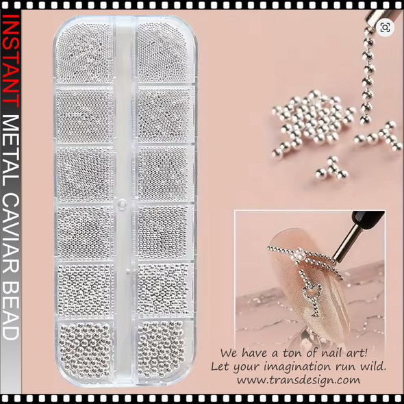 CAVIAR BEAD Silver, Assorted Case *