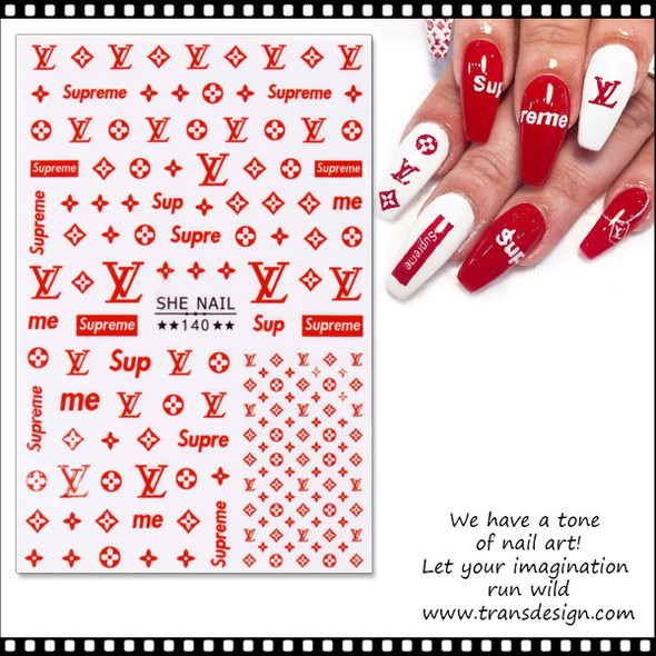 NAIL STICKER Brands Name, Red & Black CHANEL #142 - TDI, Inc