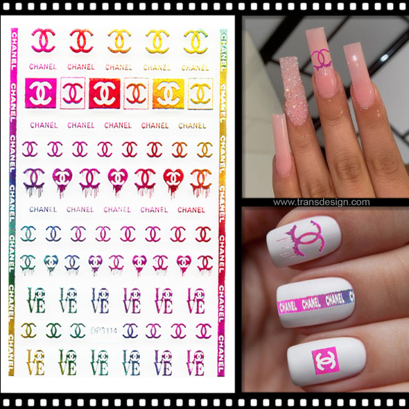 NAIL STICKER Brands Name, Love CHANEL #DP3114