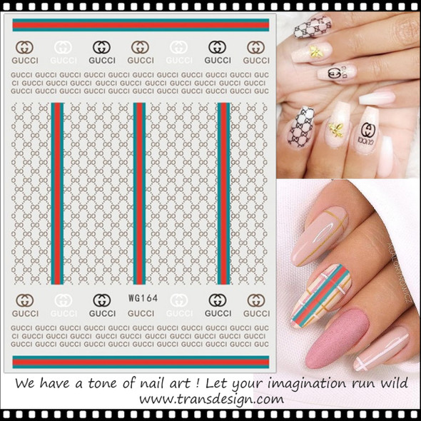 Nail Art Designer Gucci stickers Glow in the dark D012YG