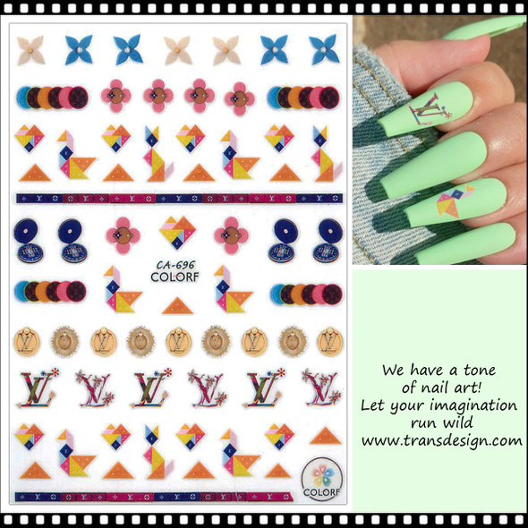 NAIL STICKER Luminous, LOUIS VUITTON Brands Name D019YG - TDI, Inc