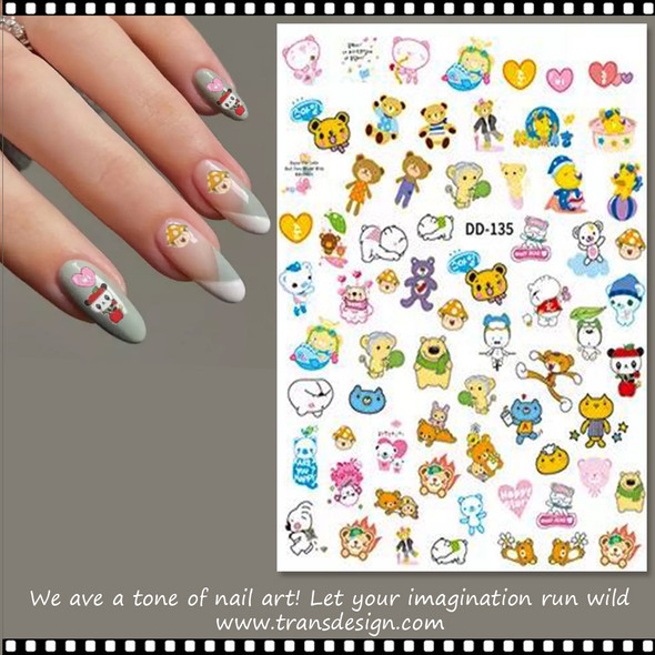 Christmas Nails Winnie The Pooh Piglet Nail Water Decals
