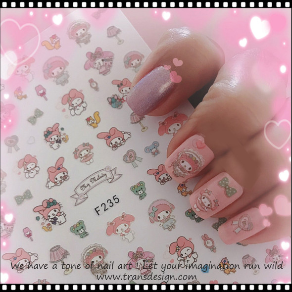 NAIL STICKER Cartoon Sanrio MY MELODY & KUROMI #TS-727 - TDI, Inc