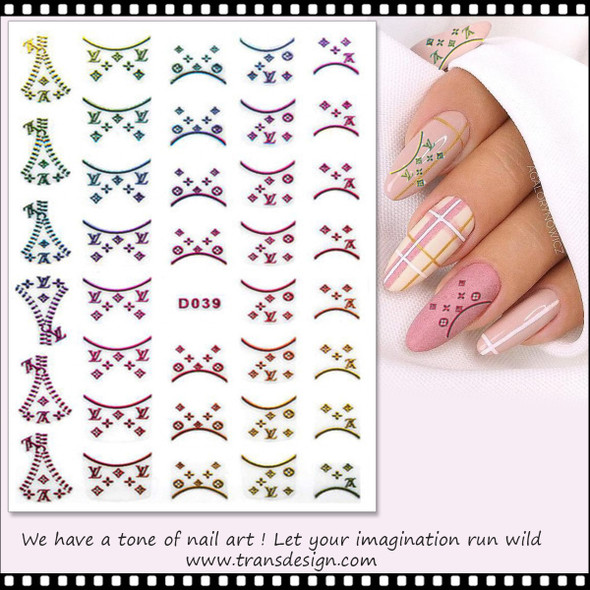 NAIL STICKER Brands Name, Red LOUIS VUITTON #SHE-140