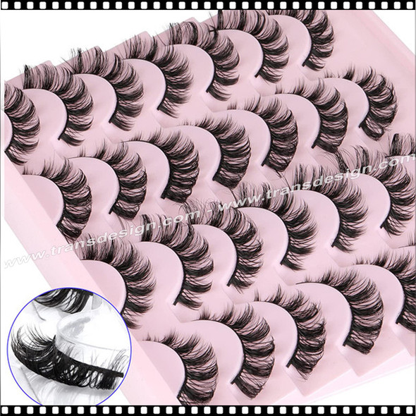 NEWCALLY - E Flarel Eye Lashes Pack Cat-Eye 14 Pairs/Pack