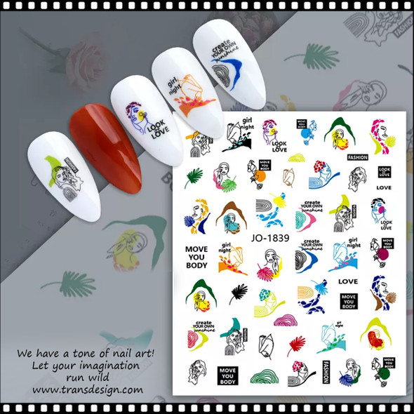 NICOLE DIARY Nail Stamping Plates Valentine's Day Dragon Line