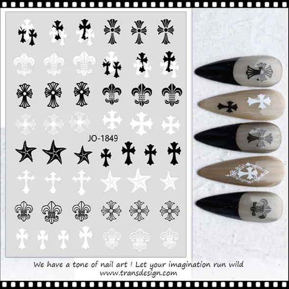 NAIL STICKER Religions, Cross Classic #JO-1849