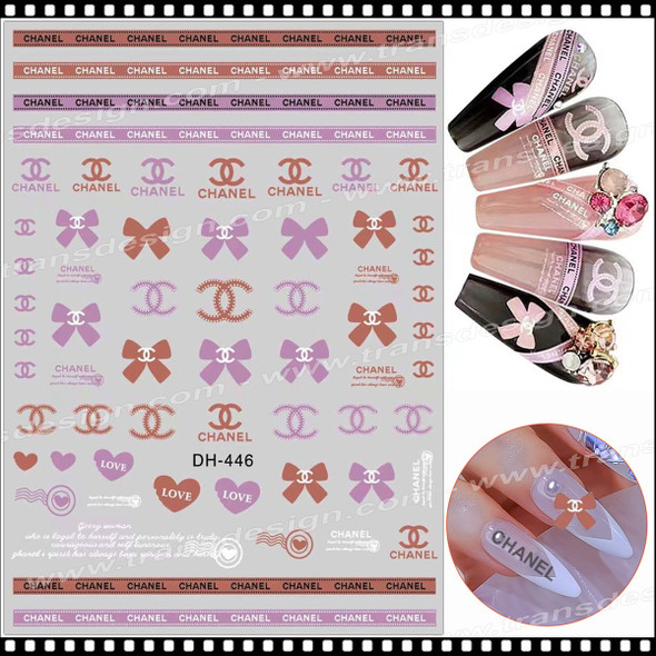 NAIL STICKER Brands Name, CHANEL, Heart &  Assorted #DH-446