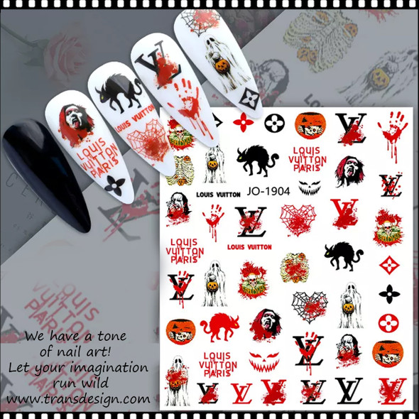 NAIL STICKER Brands Name, LOUIS VUITTON & Skulls #03 - TDI, Inc