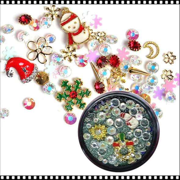 NAIL CHARM Assorted Christmas & Bead Jar #EA-06