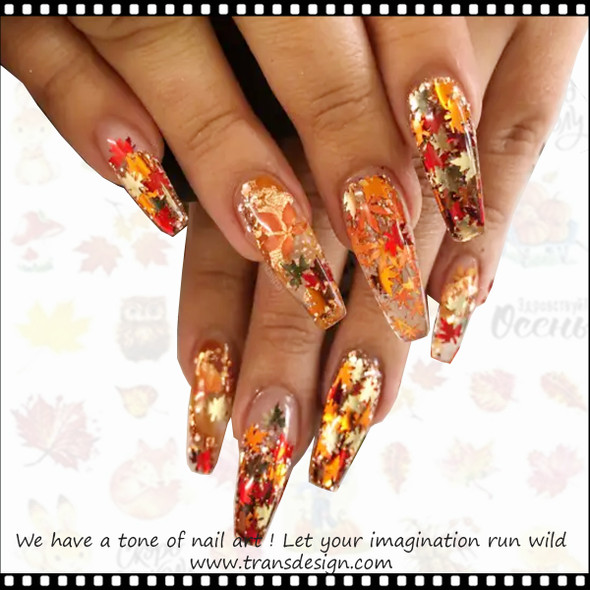NAIL STICKER Leaves, Bunny  Assorted #R391