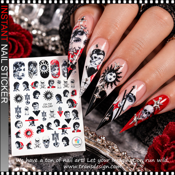 NAIL STICKER – PEOPLE, 1920S FLAPPER GIRL #CA730