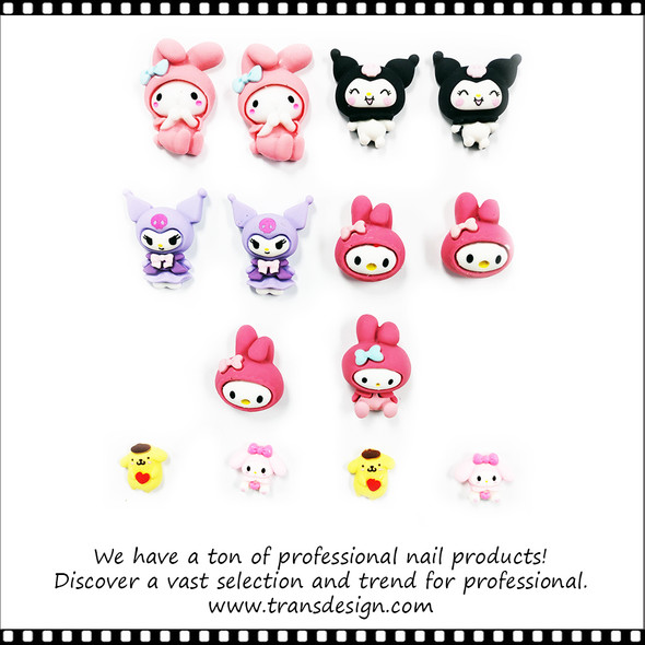 3-D RESIN Hello Kitty & Friends 14/Pack 