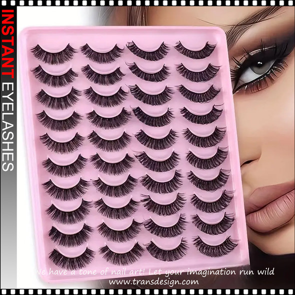 EYELASHES 4 Styles, Thick & Wispy 5D Faux Mink 20/Pairs 