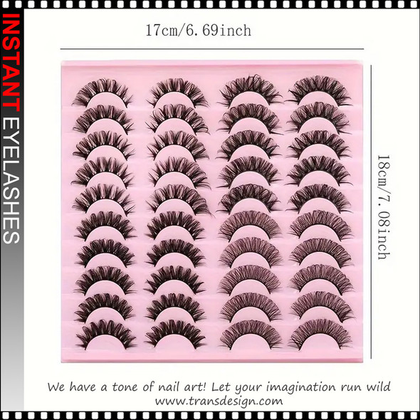 EYELASHES 4 Styles, Thick & Wispy 5D Faux Mink 20/Pairs 