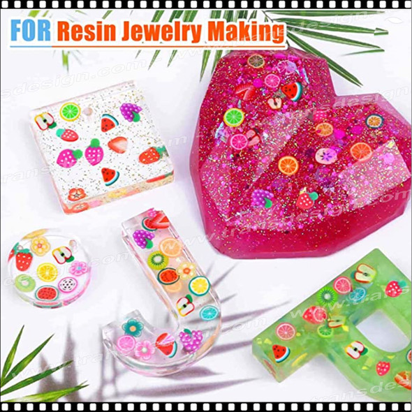 NAIL CHARM RESIN Kiwifruit  Slices 300/Pack