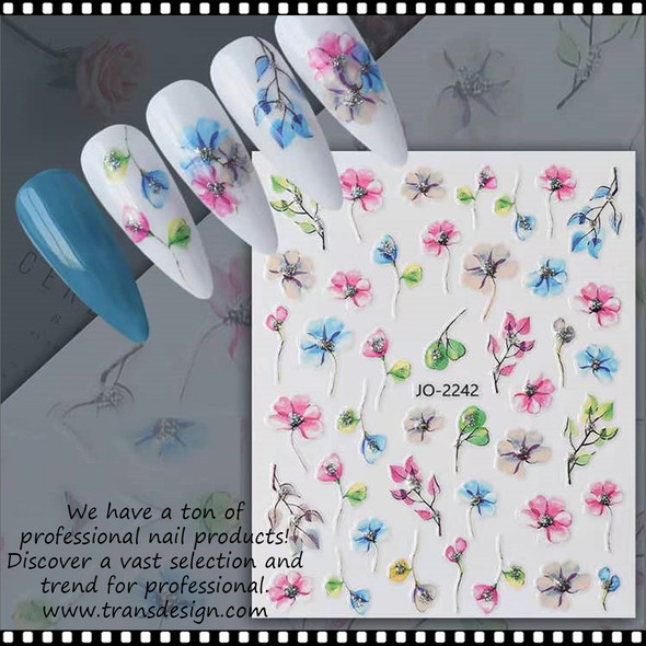 NAIL STICKER Flower, Color Full #JO-2242