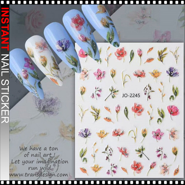 NAIL STICKER Flower, Vibrant Wildflower#JO-2245