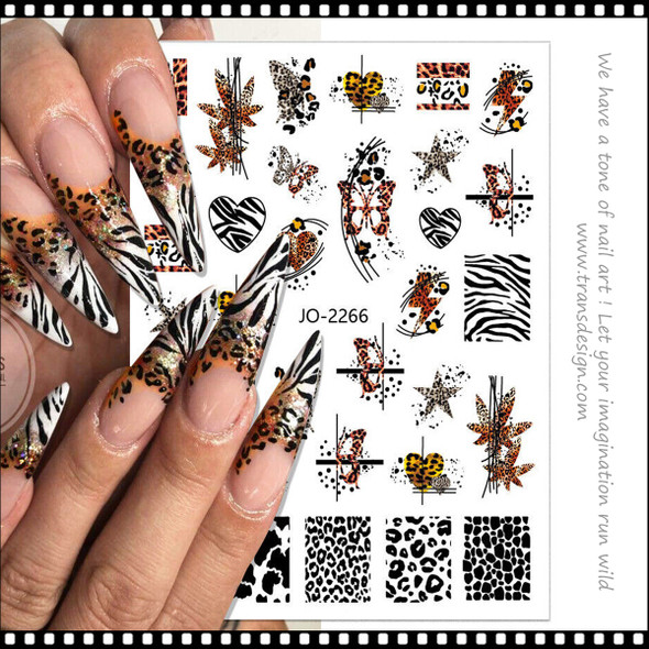 NAIL STICKER Abstraction, Animal Print #JO-2266