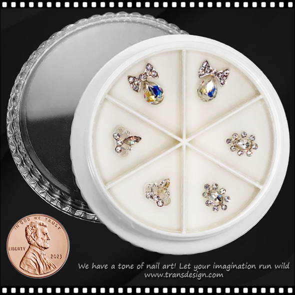 NAIL CHARM RHINESTONE Princess Design 6/Wheel #400