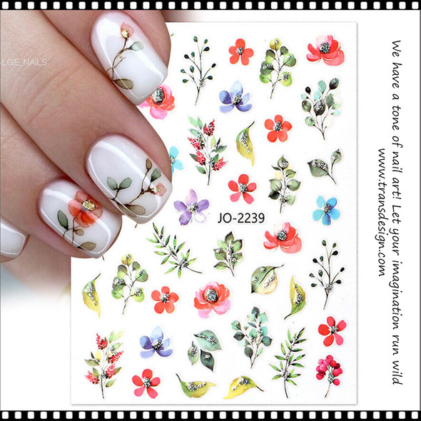 NAIL STICKER Flower, Assorted #JO-2239