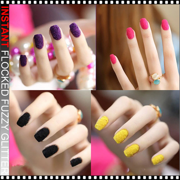 INSTANT Flocked Fuzzy Purple Glitter 10 ml/Jar