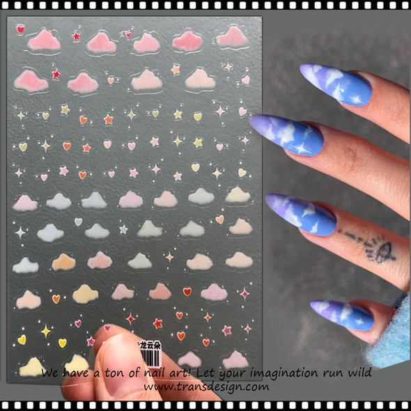 NAIL STICKER Scenery, Pastel Cloud #TS-537