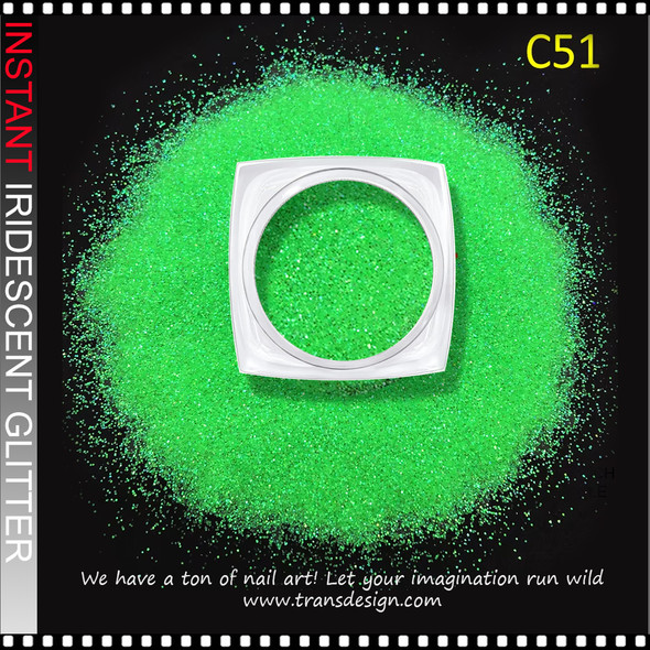 GLITTER IRIDESCENT Green, Medium 4g/Jar #C51