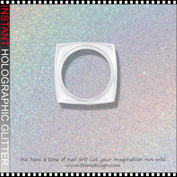 GLITTER HOLOGRAPHIC Silver, XX-Fine 4g/Jar #LB100