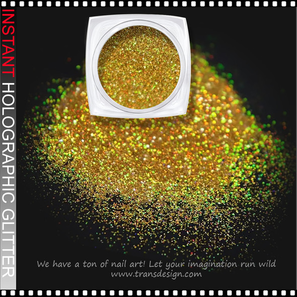 GLITTER HOLOGRAPHIC Gold, Medium 4g/Jar #LB200