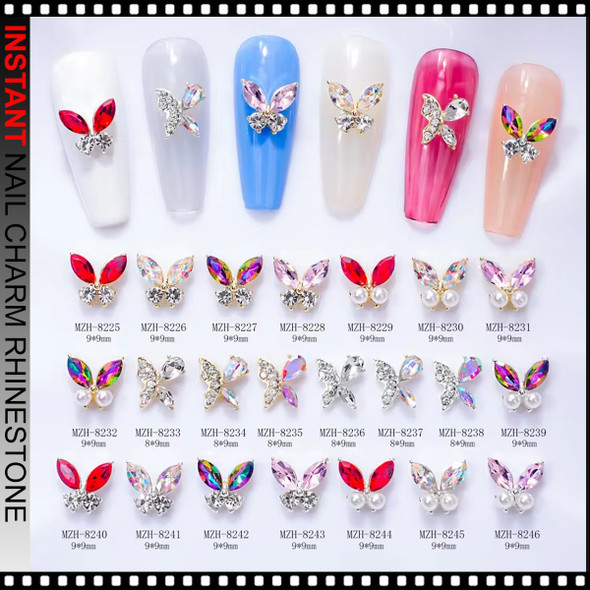NAIL CHARM RHINESTONE Bunny Ears 6/Case