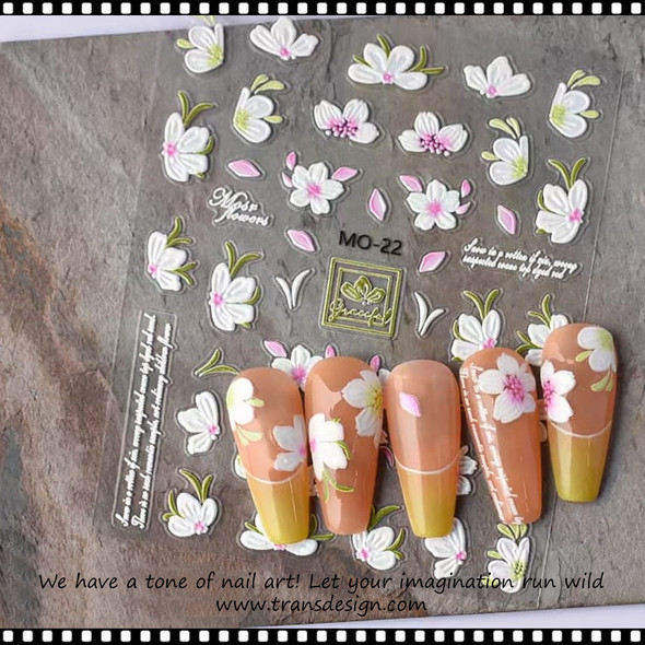 NAIL STICKER 3D  Flower Amaryllis #MO-22