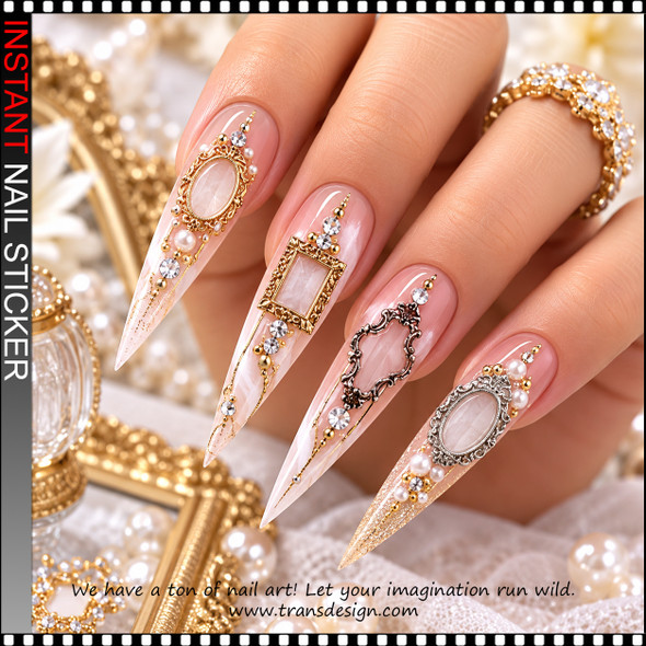 5D NAIL STICKER – ANTIQUE ORNATE FRAMES #HG-5D274