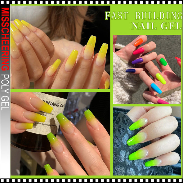 MISSCHEERING Poly Nail Gel Red 0.5oz