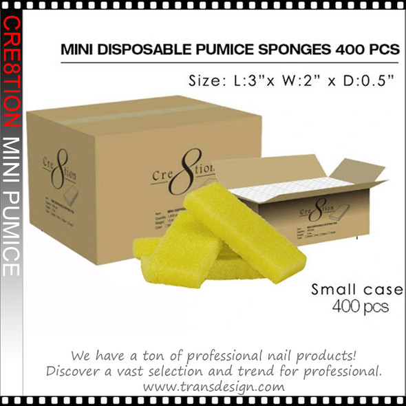 CRE8TION-Disposable Yellow Mini Pumice 400/Box | MEDIUM