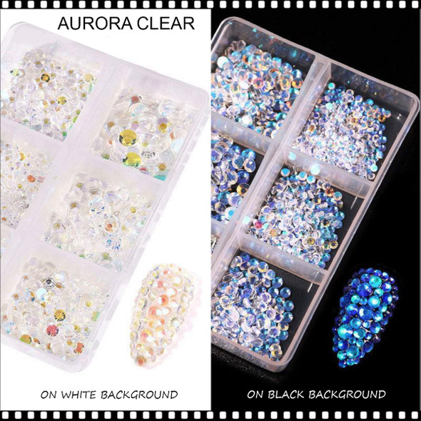 RHINESTONE CRYSTAL Aurora Clear 1000/Case #LZ03 *