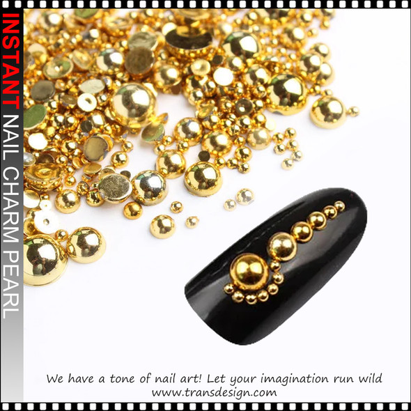CHARM HALF BEAD Metallic Gold 3200/Case