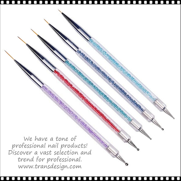 DOUBLE-END Nail Art Liner Brushes and Dotting Tool 5/Pack