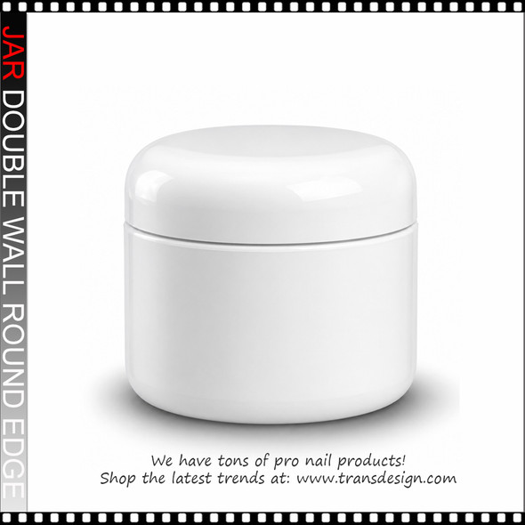 Double Wall Round Edge Plastic Jar 2oz.