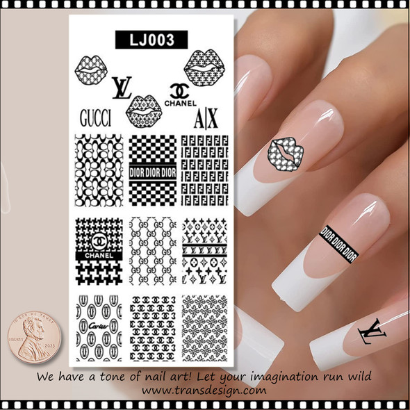 nail stamping plates chanel louis vuitton