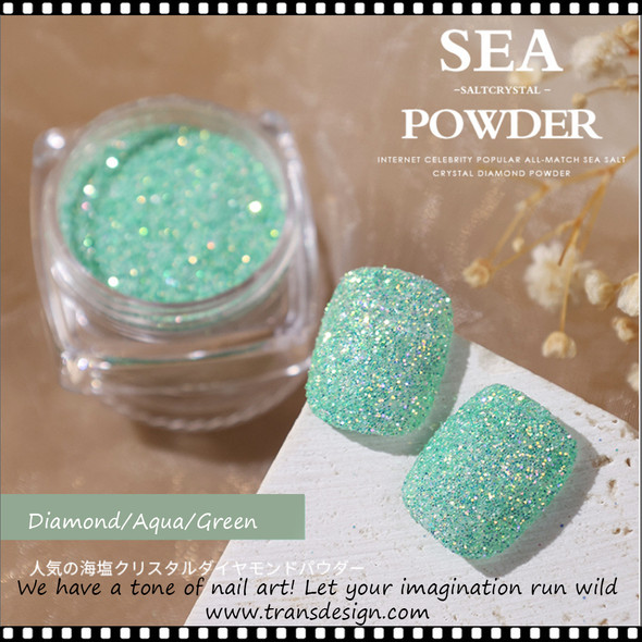 GLITTER Aurora Sea Salt Diamond/Aqua/Green 0.35oz. Jar
