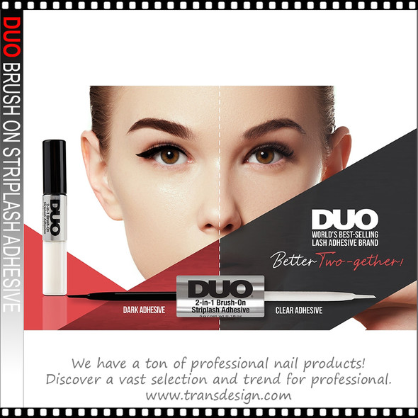 DUO 2-In-1 Brush-On Striplash Adhesive Dark And Clear 0.18oz