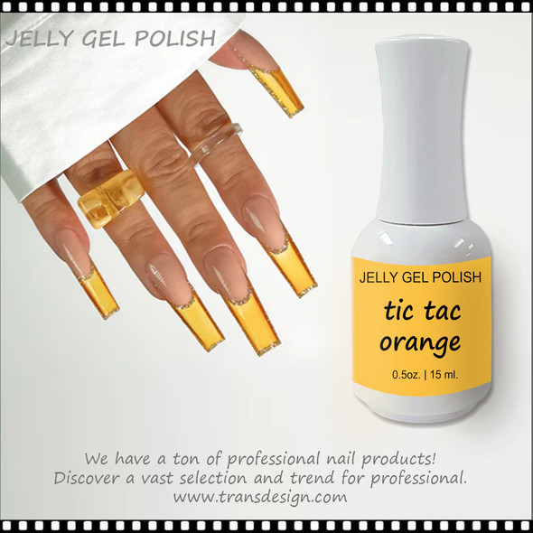 INSTANT Jelly Gel Polish, tic tac orange 0.5oz.