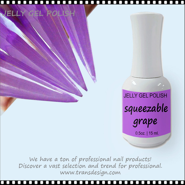 INSTANT Jelly Gel Polish, squeezable grape 0.5oz.